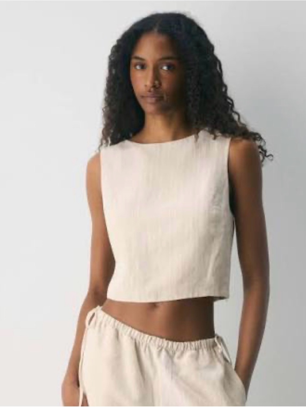 Aritzia Crepete top XS light birch
